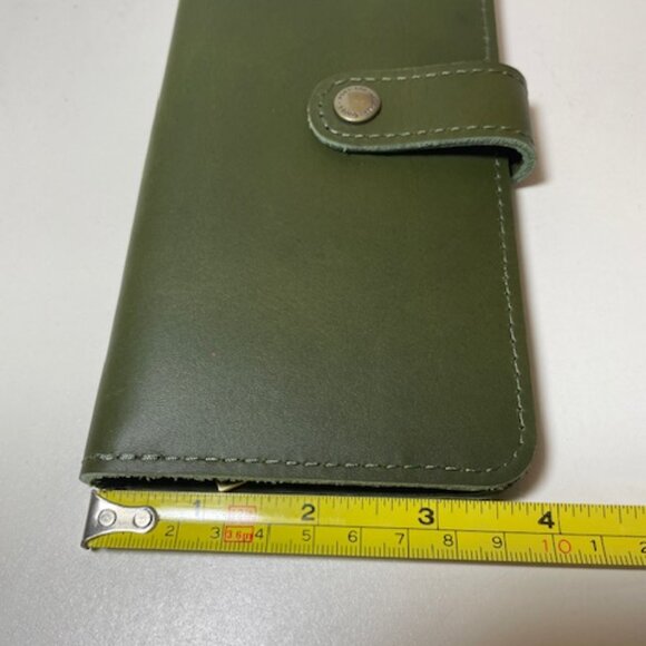 Portland Leather Goods Bifold Wallet NEW Green - Picture 3 of 5